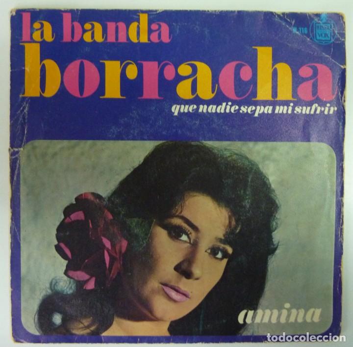 Discos de vinilo: AMINA // LA BANDA BORRACHA // 1966 // SINGLE - Foto 1