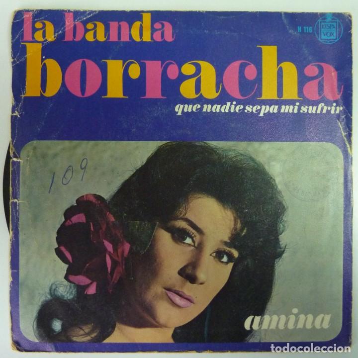 Discos de vinilo: AMINA // LA BANDA BORRACHA // 1966 // SINGLE - Foto 2