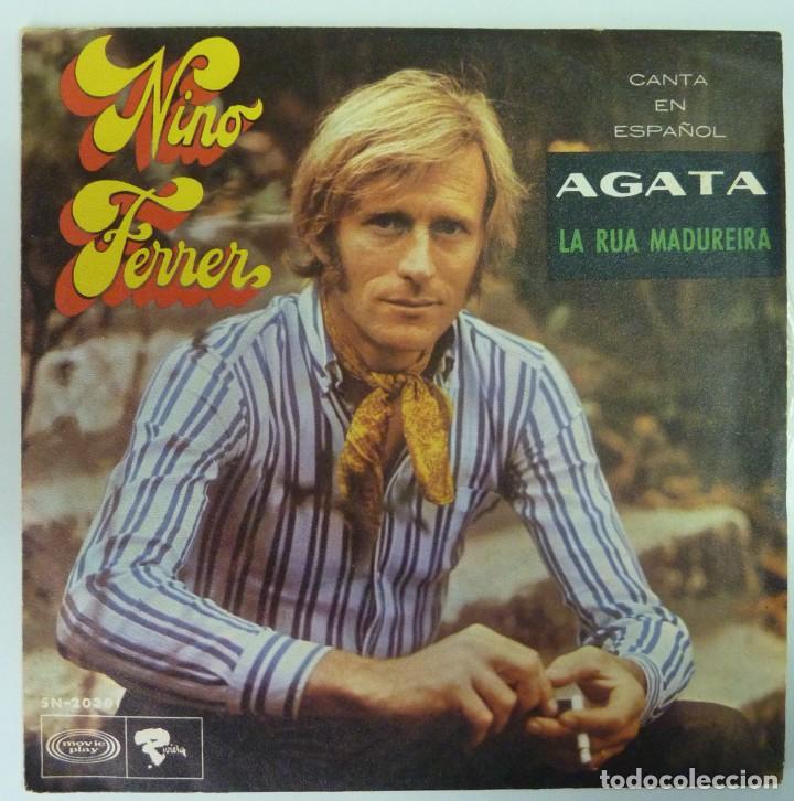 Discos de vinilo: NINO FERRER // AGATA // 1969 // SINGLE - Foto 1