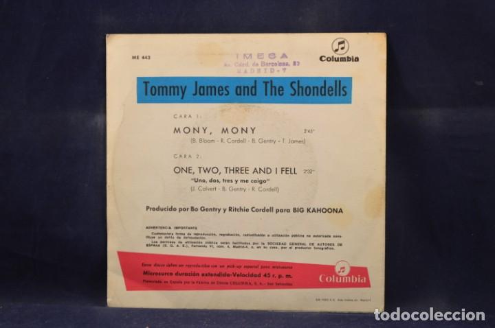 Discos de vinilo: TOMMY JAMES AND THE SHONDELLS - MONY, MONY - SINGLE - Foto 2