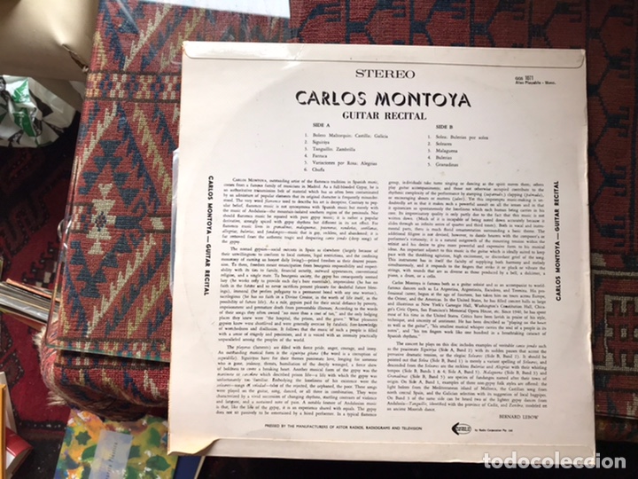 Discos de vinilo: Carlos Montoya. Recital - Foto 2