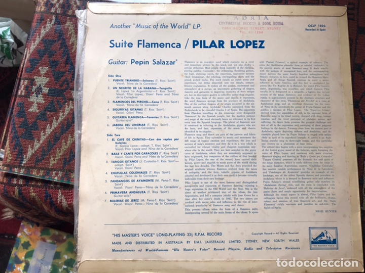 Discos de vinilo: Pilar L&oacute;pez. Suite flamenca - Foto 2