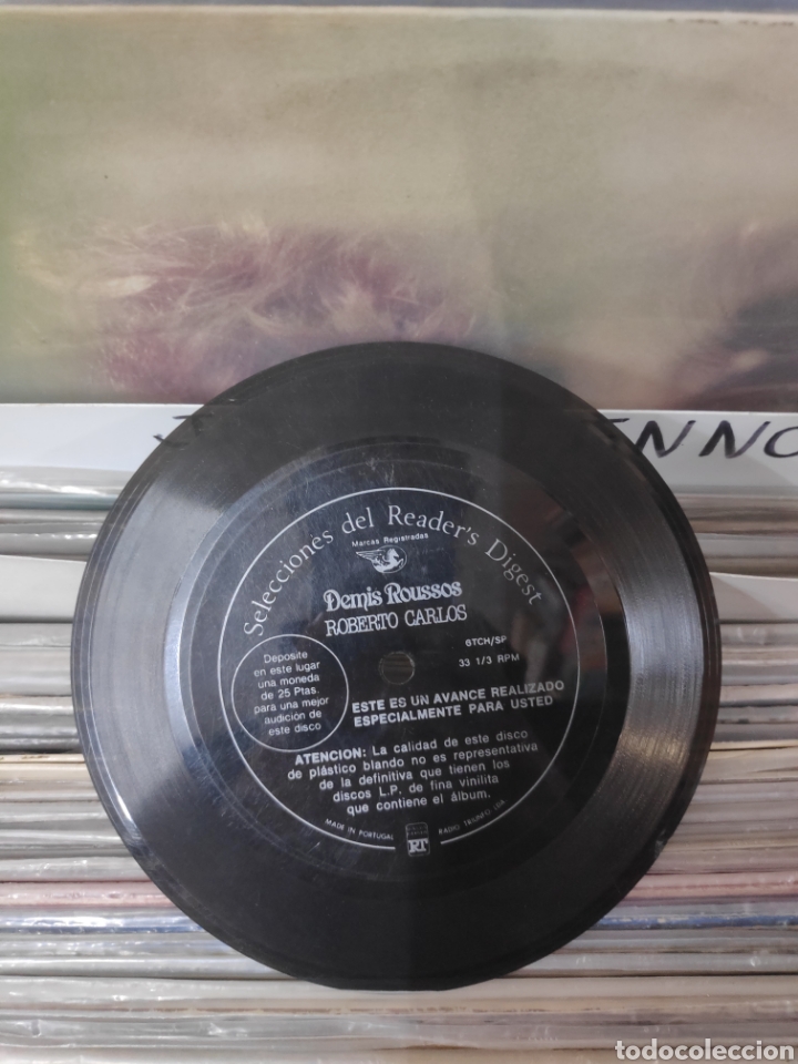Discos de vinilo: Single flexi disc Roberto Carlos Demis Roussos - Foto 1