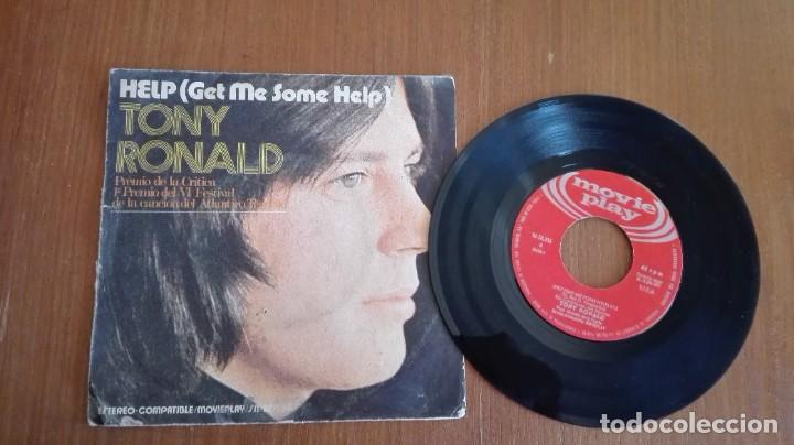 Discos de vinilo: Tony Ronald Help Single 1971 - Foto 1