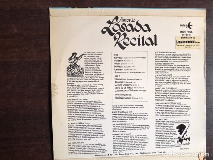 Discos de vinilo: Antonio Losada . Recital - Foto 2