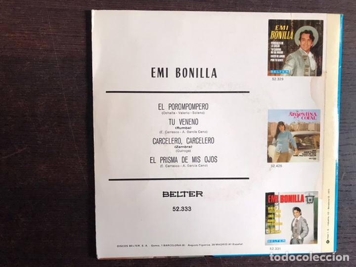 Discos de vinilo: Emi Bonilla. El porompompero. EP - Foto 1