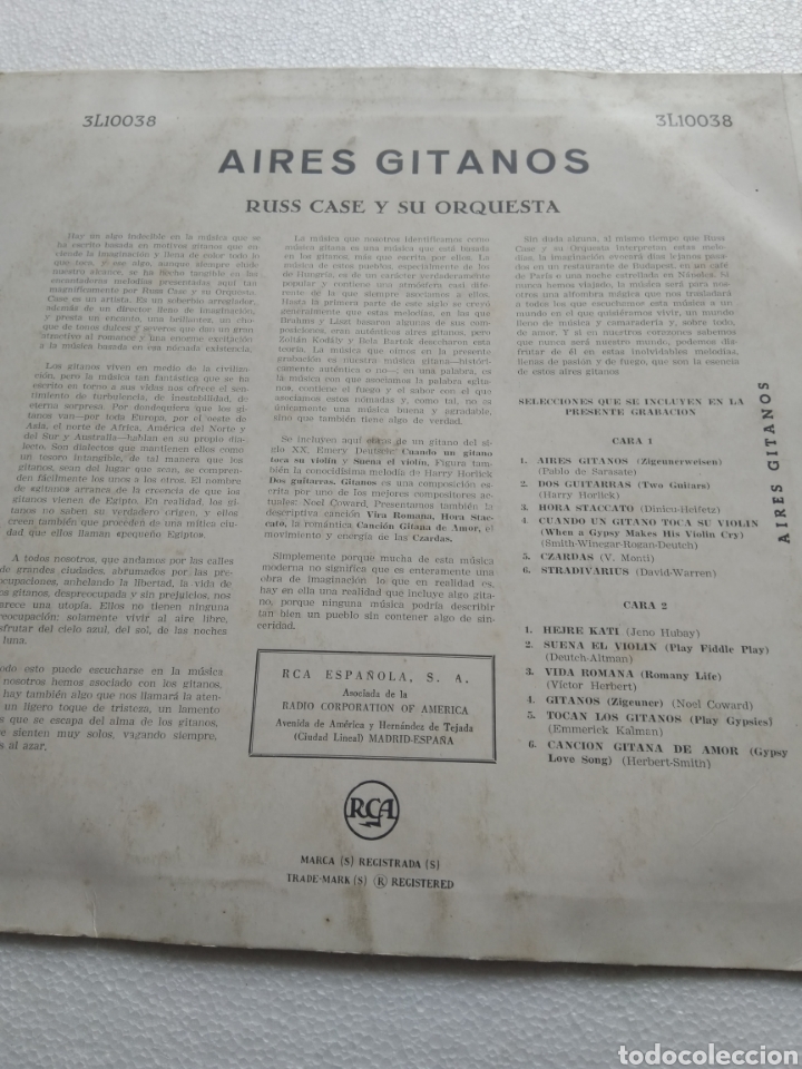Discos de vinilo: VINILO LP AIRES GITANOS/RUSS CASE Y SU ORQUESTA - Foto 2