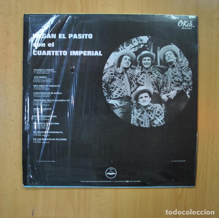 Discos de vinilo: CUARTETO IMPERIAL - HAGAN EL PASITO - LP - Foto 2