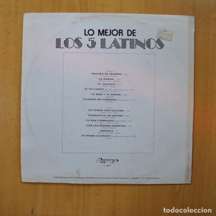 Discos de vinilo: LOS 5 LATINOS - LO MEJOR DE - LP - Foto 2