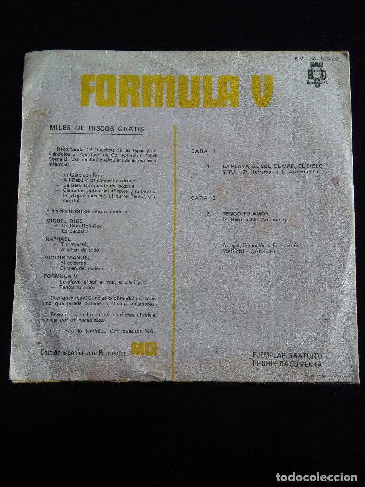 Discos de vinilo: FORMULA V - TENGO TU AMOR - Foto 2