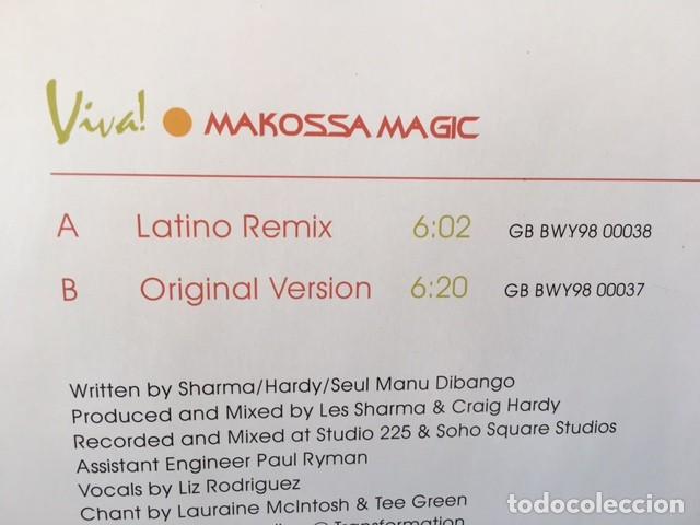 Discos de vinilo: MAKOSSA MAGIC . VIVA . EDICI&Oacute;N INGLESA DE 1998 - Foto 3
