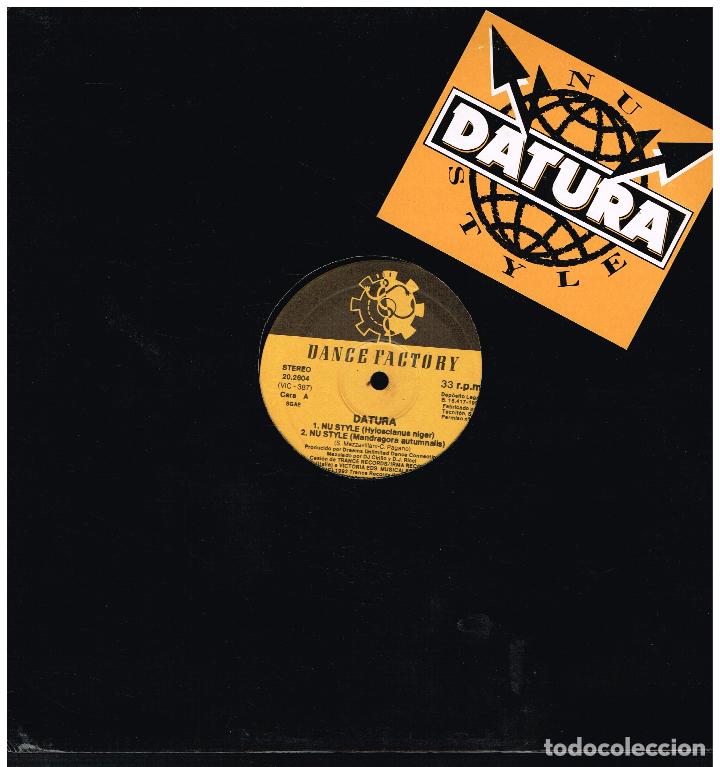 Discos de vinilo: DATURA - NU STYLE - MAXI SINGLE 1992 - Foto 1