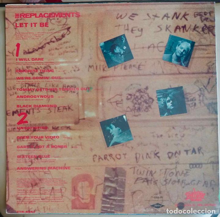 Discos de vinilo: THE REPLACEMENTS, LET IT BE. MAXI SINGLE ESPA&Ntilde;A COMO NUEVO - Foto 2