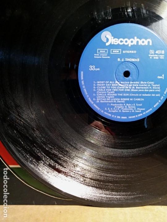 Discos de vinilo: B.J. THOMAS . - Foto 2