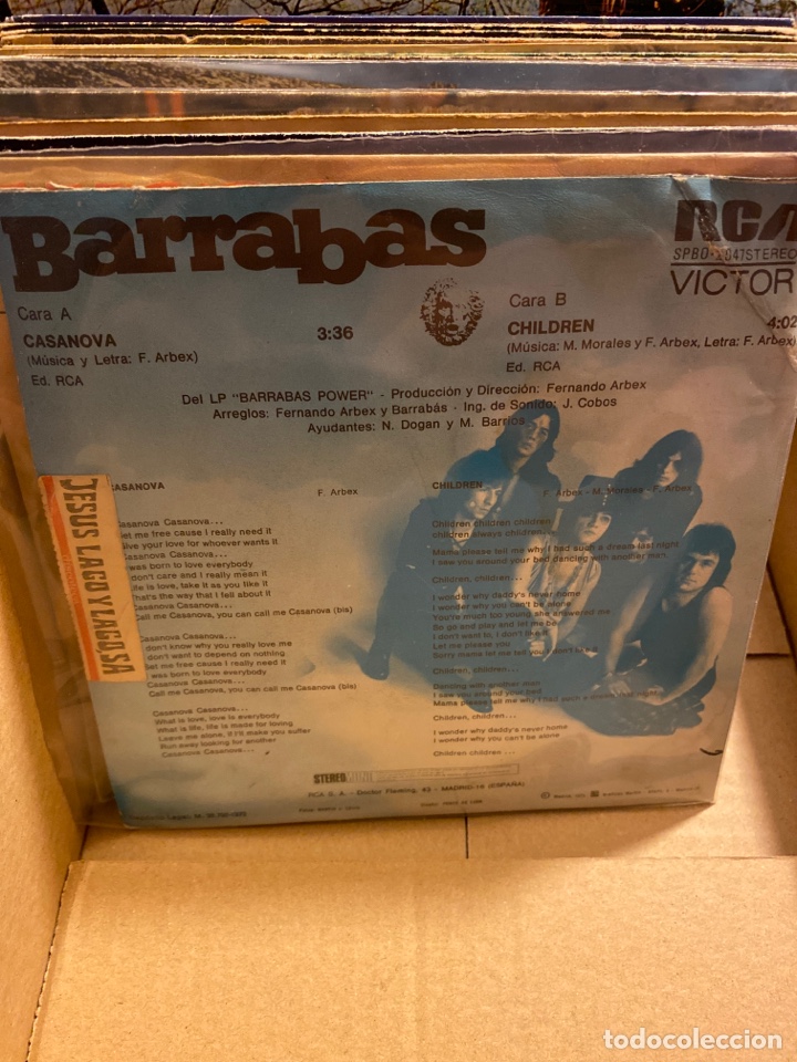 Discos de vinilo: Barrabas - Casanova / Children (7&rdquo;, Single) - Foto 2