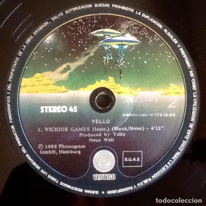 Discos de vinilo: YELLO : VICIOUS GAMES [VERTIGO - ESP 1985] 12 - Foto 3