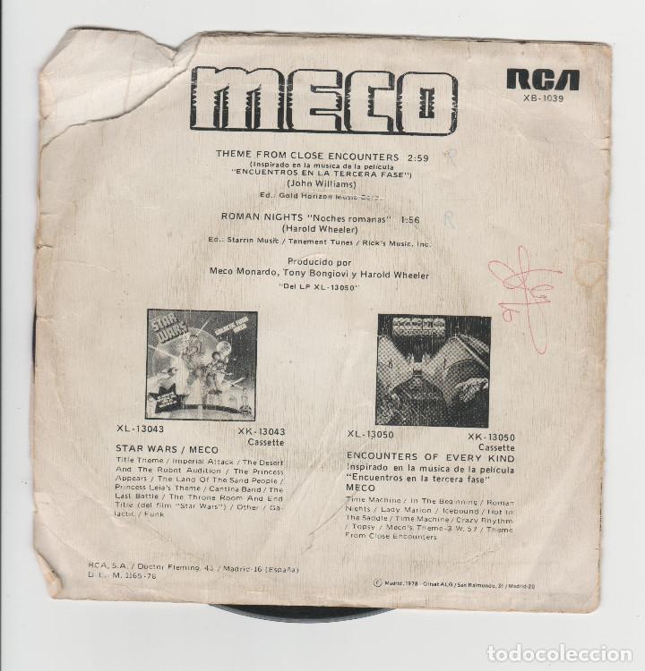 Discos de vinilo: MECO- THEME FROM CLOSE ENCOUNTERS - Foto 2