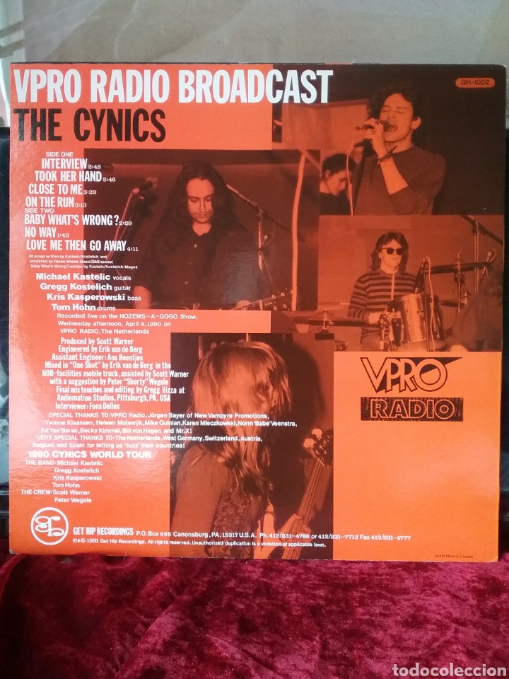 Discos de vinilo: THE CYNICS 1991 GET HIP RECORDINGS - Foto 2