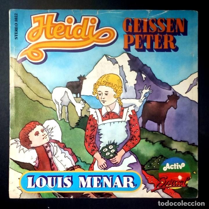 Discos de vinilo: LOUIS MENAR - Geisse-Peter / Heidi - SINGLE SUIZO 1977 - ACTIV