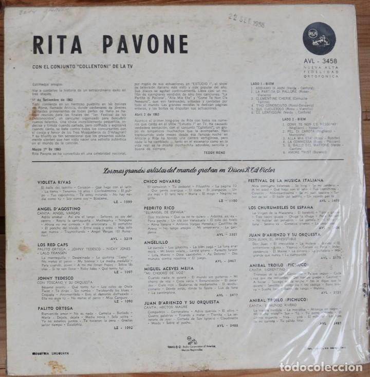 Discos de vinilo: Rita Pavone LP 1965 Uruguay - Foto 2