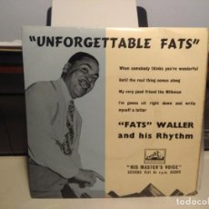 Discos de vinilo: EP FATS WALLER : UNFORGETTABLE FATS