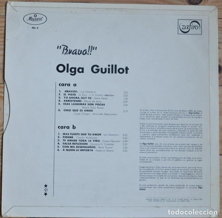 Discos de vinilo: Olga Guillot &lrm;&ndash; Bravo !! LP - 1967 - Foto 2