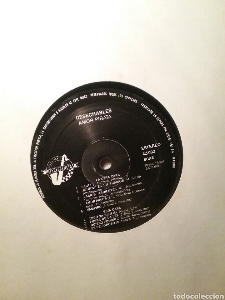 Discos de vinilo: DESECHABLES 1988 GRABACIONES INTERFERENCIAS - Foto 7