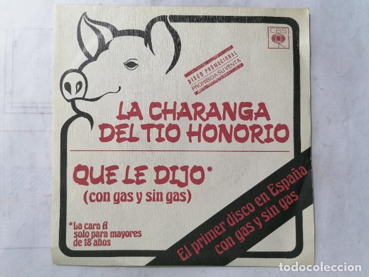 Disques de vinyle: LA CHARANGA DEL TIO HONORIO, QUE LE DIJO CON GAS Y SIN GAS