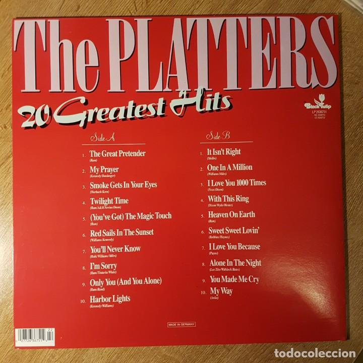 Discos de vinilo: LP THE PLATTERS. 20 GREATEST HITS - Foto 2