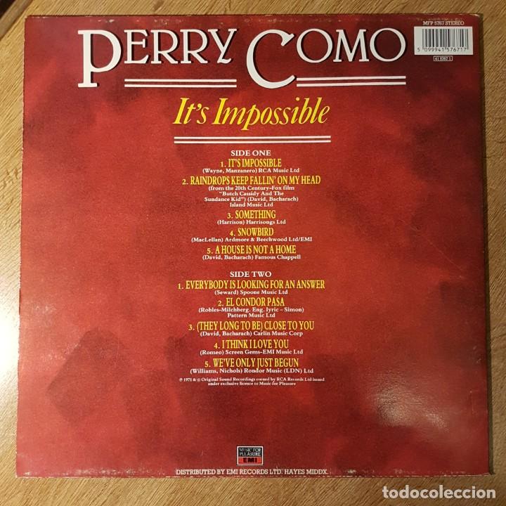 Discos de vinilo: LP PERRY COMO. ITS IMPOSSIBLE - Foto 2
