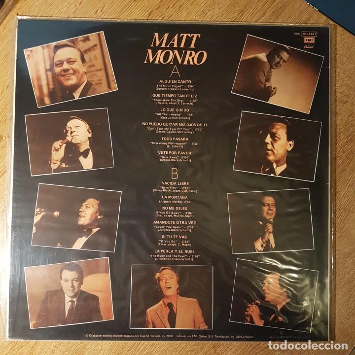 Discos de vinilo: LP MATT MONRO. GRANDES &Eacute;XITOS EN ESPA&Ntilde;OL - Foto 2