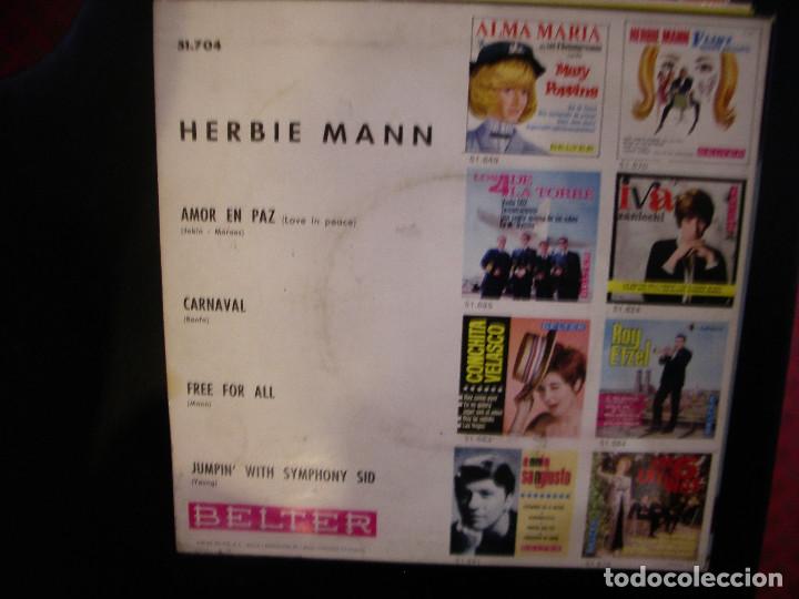 Discos de vinilo: HERBIE MANN- AMOR EN PAZ. EP. - Foto 2