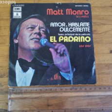 Discos de vinilo: DISCO DE VINILO DE 45RPM MATT MONRO, EL PADRINO. DE 1972. Lote 232164565