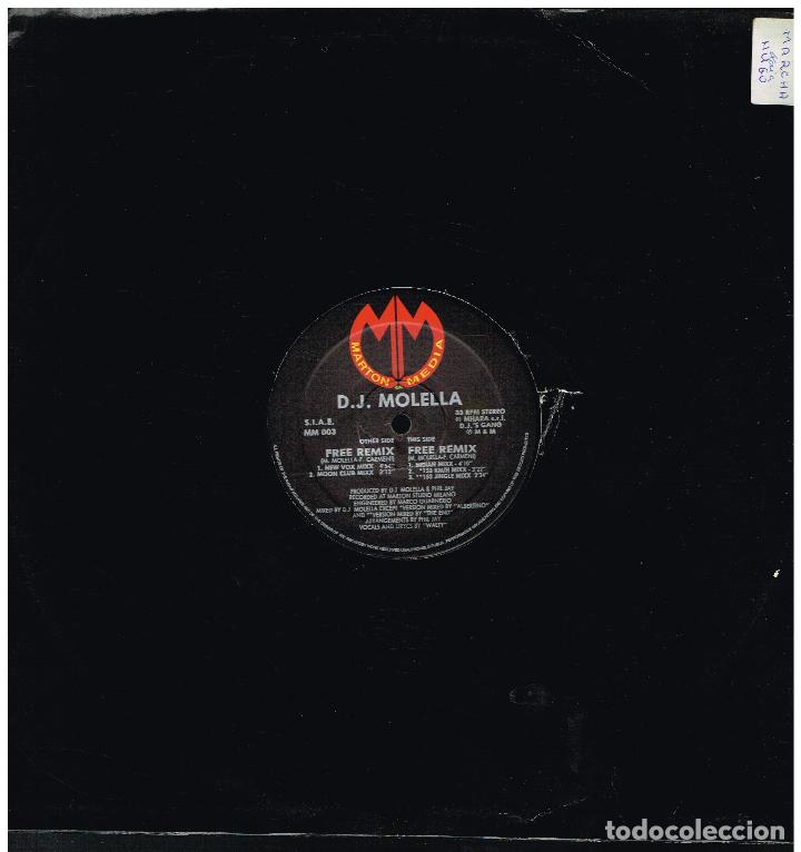 Discos de vinilo: D.J. MOLELLA - FREE REMIX - MAXI SINGLE - Foto 1