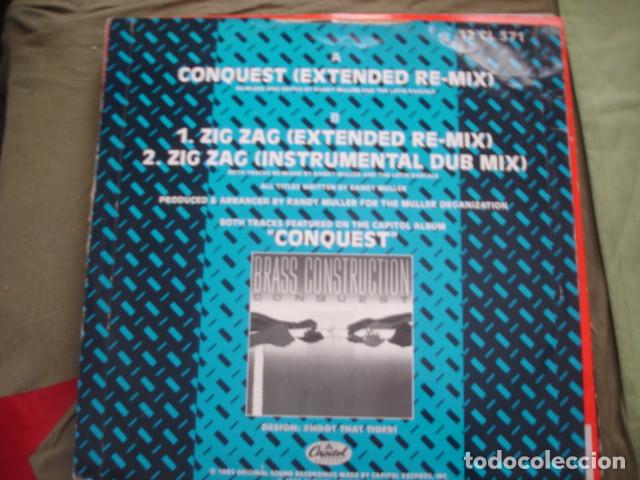 Discos de vinilo: Brass Construction Conquest / Zig Zag (Extended Re-Mixes) - Foto 2