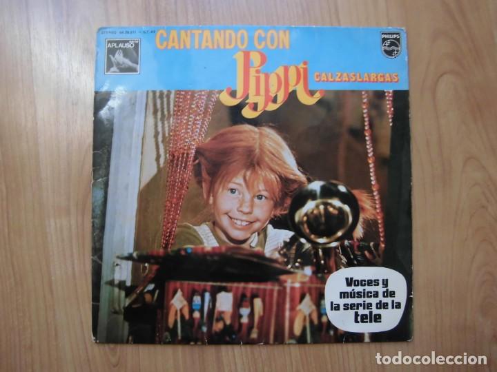 Discos de vinilo: LP VINILO CANTANDO CON PIPPI CALZASLARGAS - Foto 1