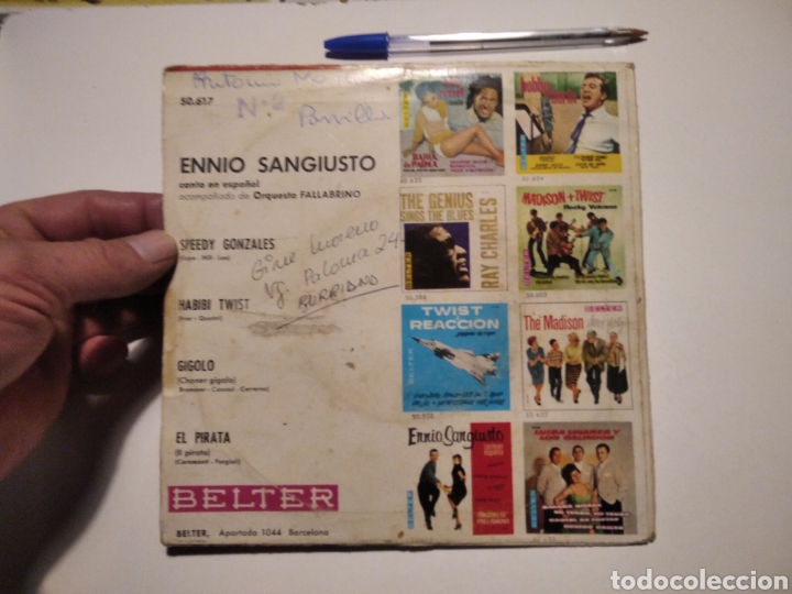 Discos de vinilo: Single Ennio Sangiusto, gigol&oacute; - Foto 2