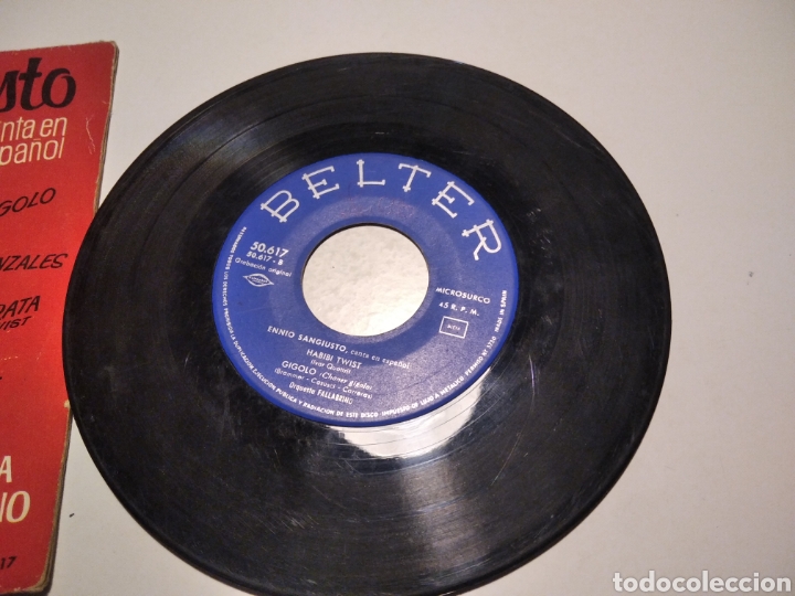 Discos de vinilo: Single Ennio Sangiusto, gigol&oacute; - Foto 3