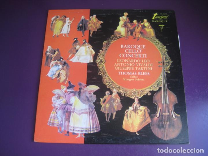Discos de vinilo: Leonardo Leo + Vivaldi + Tartini + Blees &lrm;&ndash; concierto cello barroco - lp turnabout usa - clasica