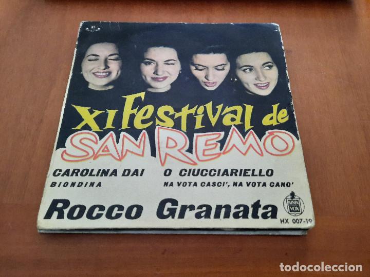 Discos de vinil: XI FESTIVAL DE SAN REMO. CAROLINA DAI. CIUCCIARIELLO. SINGLE VINILO. BUEN ESTADO