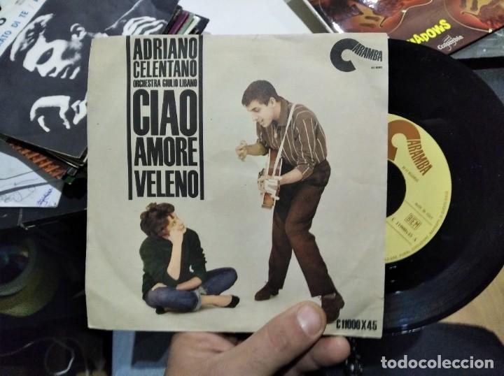 Discos de vinilo: SINGLE ADRIANO CELENTANO CIAO AMORE VELENO - Foto 1