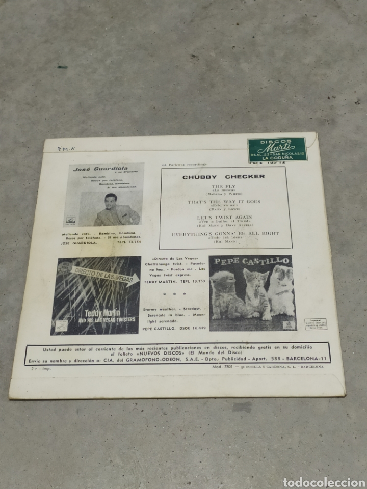 Discos de vinilo: CHUBBY CHECKER * THE FLY +3 * EP ESPA&Ntilde;A 1962 ODEON - Foto 2