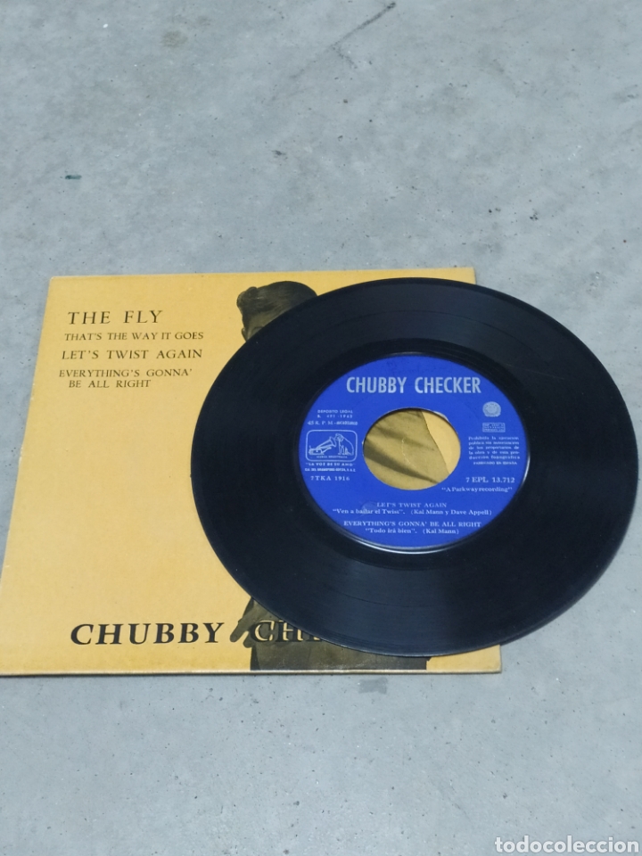 Discos de vinilo: CHUBBY CHECKER * THE FLY +3 * EP ESPA&Ntilde;A 1962 ODEON - Foto 3