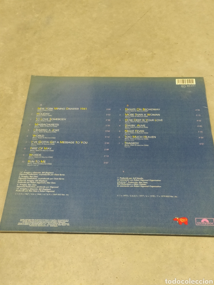 Discos de vinilo: BEE GEES STORY LP 1991 POLYDOR - Foto 2