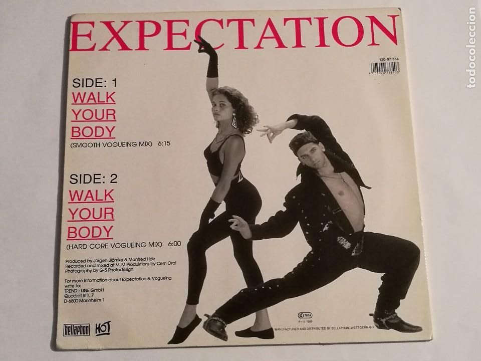 Discos de vinilo: Expectation - Walk Your Body - 1989 - Foto 2