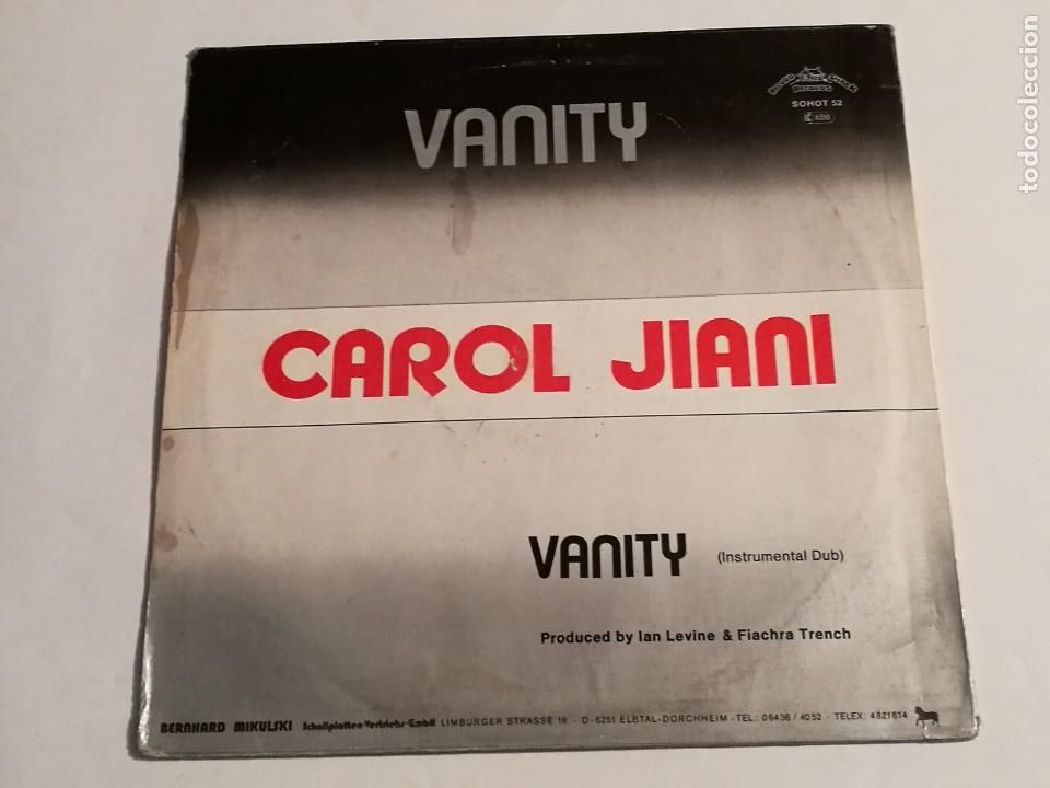 Discos de vinilo: Carol Jiani - Vanity - 1985 - Foto 2