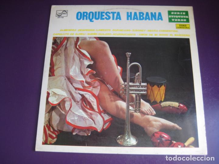 Disques de vinyle: ORQUESTA HABANA - LP ZAFIRO 1973 - SUDAMERICA BOLERO 60'S LOUNGE LATIN JAZZ POP - LEVE USO