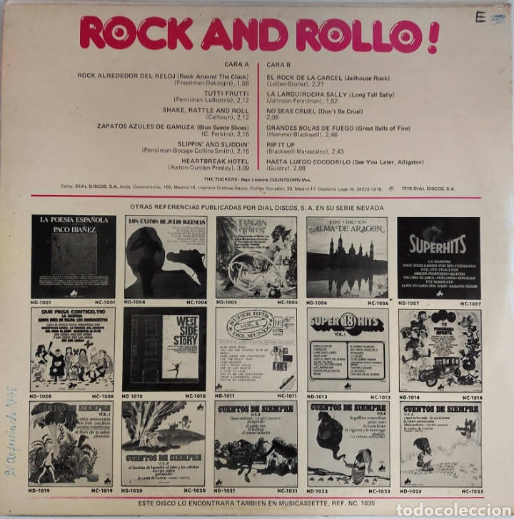 Discos de vinilo: LP ROCK AND ROLLO - ESPA&Ntilde;A 1976 - Foto 2