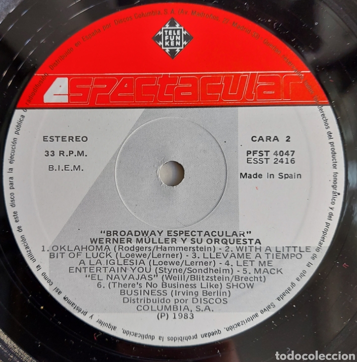Discos de vinilo: LP Broadway - espectacular - Foto 4