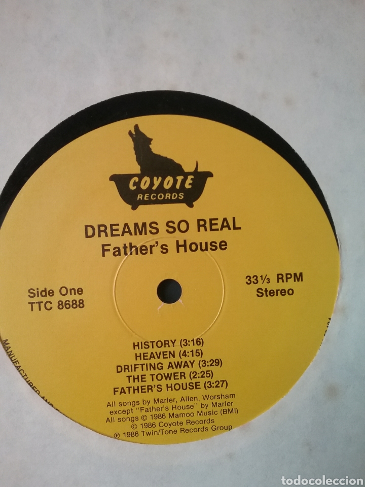 Discos de vinilo: DREAMS SO REAL 1986 COYOTE RECORDS - Foto 3
